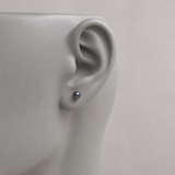 Orecchini - Perle coltivate d'acqua dolce rotonde 7-8 mm Nere Tahiti - Gioielli da donna