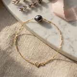 Bracciale con perle in oro giallo | Ashley