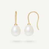 Orecchini - Perle Coltivate Diametro 7-8 mm Bianco - Oro Giallo