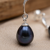 Orecchini - Perle Bottone Coltivate 8-9 mm - Tahiti Nera