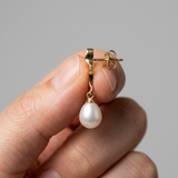 Orecchini - Perle Coltivate 8-9 mm Bianco - Oro Giallo