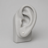 Orecchini - Bottone di perla coltivata d'acqua dolce 5-6 mm Bianca - Gioielli da donna