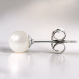 Orecchini - Perle coltivate d'acqua dolce rotonde 6-7 mm Bianche - Gioielli da donna