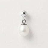 Orecchini in oro bianco e perle bianche | Abi