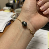 Bracciale con perle in oro giallo | Ashley