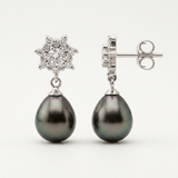 Orecchini - Perle coltivate di Tahiti - Diametro della pera 8-9 mm - Gioielli da donna - Argento sterling 925