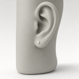 Orecchini - Bottone di perla d'acqua dolce coltivata 4-5 mm Bianca