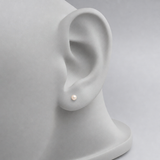 Orecchini - Bottone di perla coltivata d'acqua dolce 5-6 mm Rosa