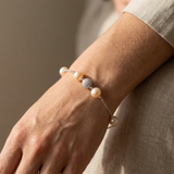 Bracciale con 4 perle coltivate d'acqua dolce - Diametro 6-7 mm Rosa - Argento sterling 925