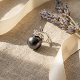 Orecchini -Perle di Tahiti- Diametro Ovale 8-9 mm- Argento