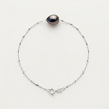 Bracciale con perle in oro bianco | Ashley