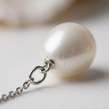 Orecchini - Perle coltivate a pera 8-9 mm Bianche - Oro bianco