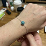 Bracciale - Perla coltivata d'acqua dolce - Diametro 8-9 mm Blu turchese - Argento sterling 925