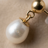 Orecchini in oro giallo e perle bianche | Abi