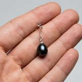 Orecchini - Perle Bottone Coltivate 8-9 mm - Tahiti Nera