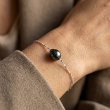 Bracciale con perle in oro bianco | Ashley