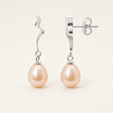 Orecchini - Perle coltivate d'acqua dolce - Diametro 8-9 mm Rosa