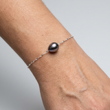 Bracciale con perle in oro bianco | Ashley