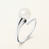 Anello - Perle coltivate rotonde 8-9 mm Bianco - Oro bianco
