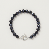 Bracciale Perle Cutlure Rotonde 7-8 mm Nera Tahiti