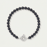 Bracciale in argento e perle coltivate nere | Esme