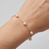 Bracciale Perle Cutlure Rotonde 6-7 mm Rosa