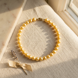 Bracciale portafortuna - Perla d'acqua dolce - Rotonda 5-6 mm Oro