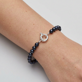 Bracciale in argento e perle coltivate nere | Esme