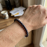 Bracciale portafortuna - Perla d'acqua dolce - Rotonda 5-6 mm Nera Tahiti -