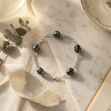 Bracciale - Perle coltivate di Tahiti - Diametro 9-10 mm - Gioielli da donna