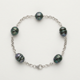 Bracciale - Perle coltivate di Tahiti - Diametro 9-10 mm - Gioielli da donna