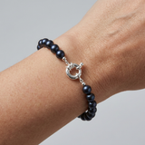 Bracciale Perle Cutlure Rotonde 7-8 mm Nera Tahiti