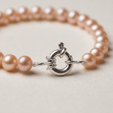 Bracciale con perline rotonde Cutlure 6-7 mm Rosa naturale-