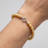 Bracciale - Perle Coltivate Rotonde 6-7 mm Oro - Oro Giallo