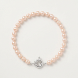 Bracciale con perline rotonde Cutlure 6-7 mm Rosa naturale-