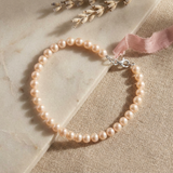 Bracciale con perline rotonde Cutlure 5-6 mm Rosa naturale