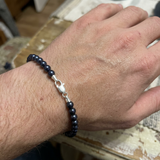 Bracciale - Perle coltivate rotonde 5-6 mm Nera Tahiti - Gioielli da Donna - Oro bianco