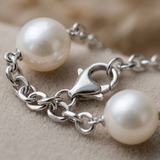 Bracciale con perle Cutlure - Diametro 9-10 mm Bianco
