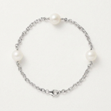 Bracciale con perle Cutlure - Diametro 9-10 mm Bianco
