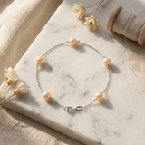 Bracciale Perle Cutlure Rotonde 6-7 mm Rosa