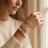 Bracciale con perline rotonde Cutlure 6-7 mm Rosa naturale-