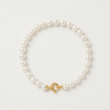 Bracciale - Perle Coltivate Rotonde 6-7 mm Oro Bianco-Giallo
