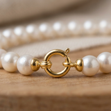 Bracciale - Perle Coltivate Rotonde 6-7 mm Oro Bianco-Giallo