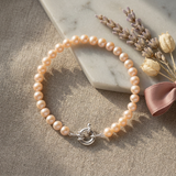 Bracciale con perline rotonde Cutlure 6-7 mm Rosa naturale-