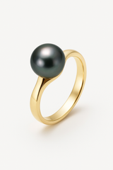 Anello - Perle coltivate di Tahiti - Diametro rotondo 8-9 mm - Gioielli da donna - Oro giallo