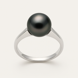 Anello - Perle coltivate di Tahiti - Diametro rotondo 8-9 mm - Gioielli da donna - Oro bianco