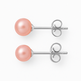 Orecchini - Bottone di perla coltivata d'acqua dolce 5-6 mm Rosa