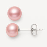 Orecchini - Perle coltivate d'acqua dolce - Diametro 9-10 mm Rosa