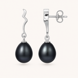 Orecchini - Perle Bottone Coltivate 8-9 mm - Tahiti Nera