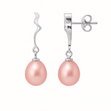 Orecchini - Perle coltivate d'acqua dolce - Diametro 8-9 mm Rosa